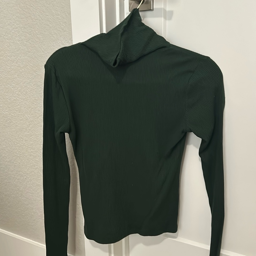 Green turtleneck